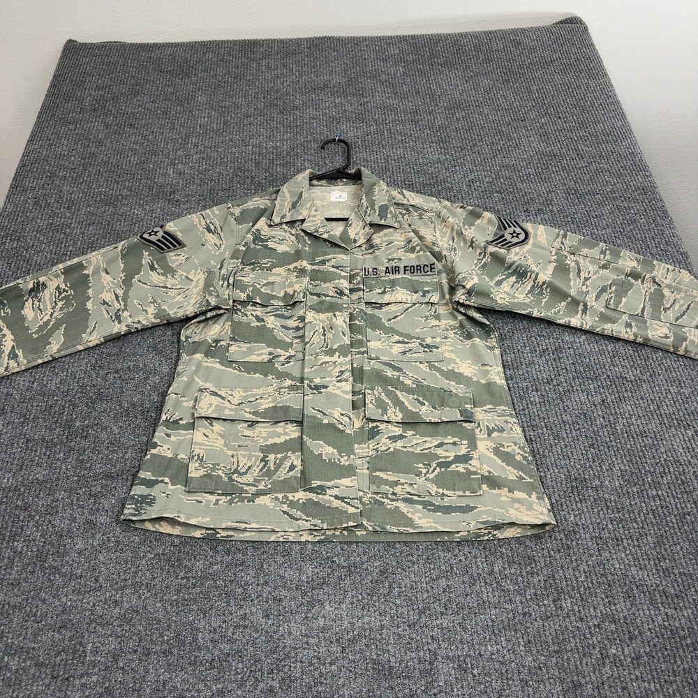 US Air Force Bethel Industries Utility Jacket Womens 8S Camo Cotton Nylon ABU